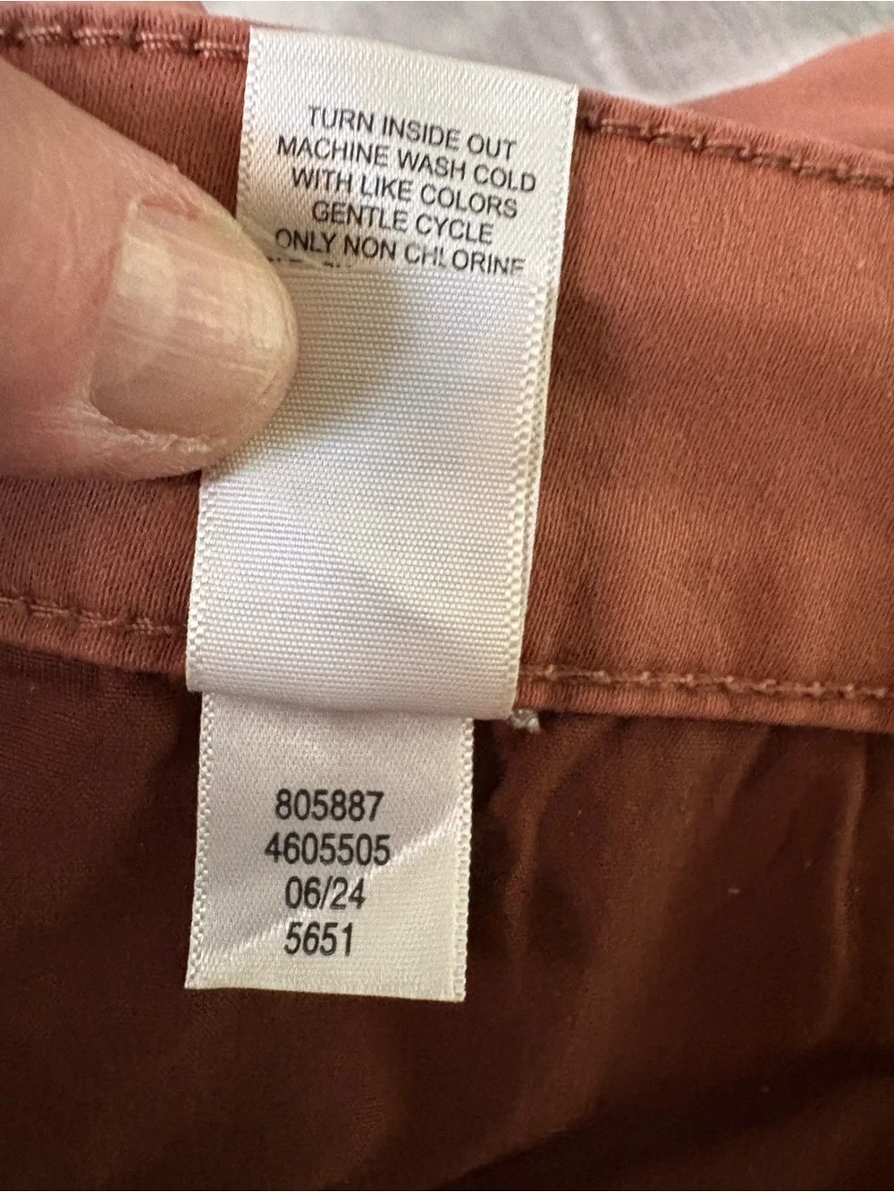 m jeans by maurices Women's High Rise Skinny Jeans in Rust Size 18W - Picture 8 of 8